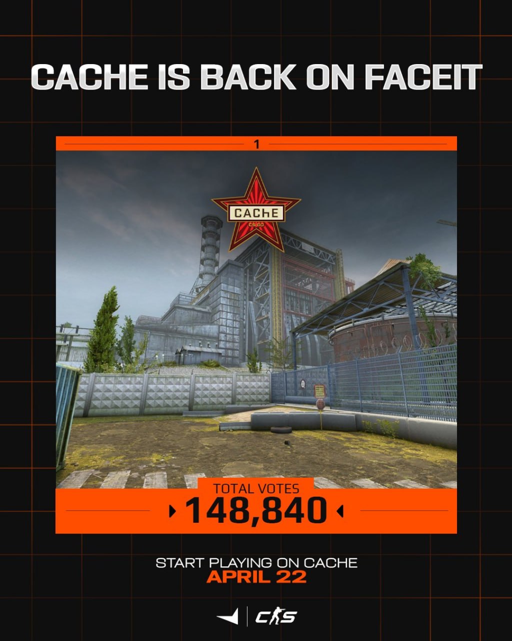 Cache to be added to FACEIT as eighth map next season
